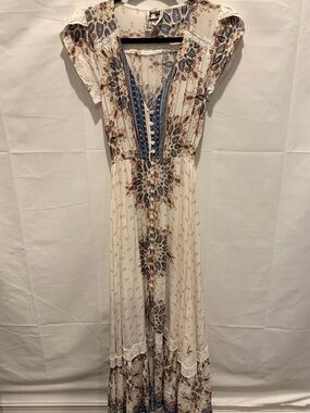Jaase Anthropologie Carmen Gemstone dress size S. Boho,feminine,dainty,summer